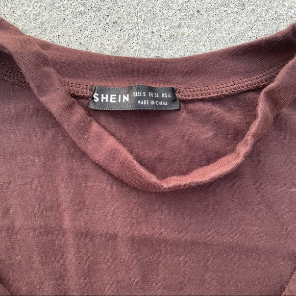 Brown v neck shirt - Picture 3 of 5